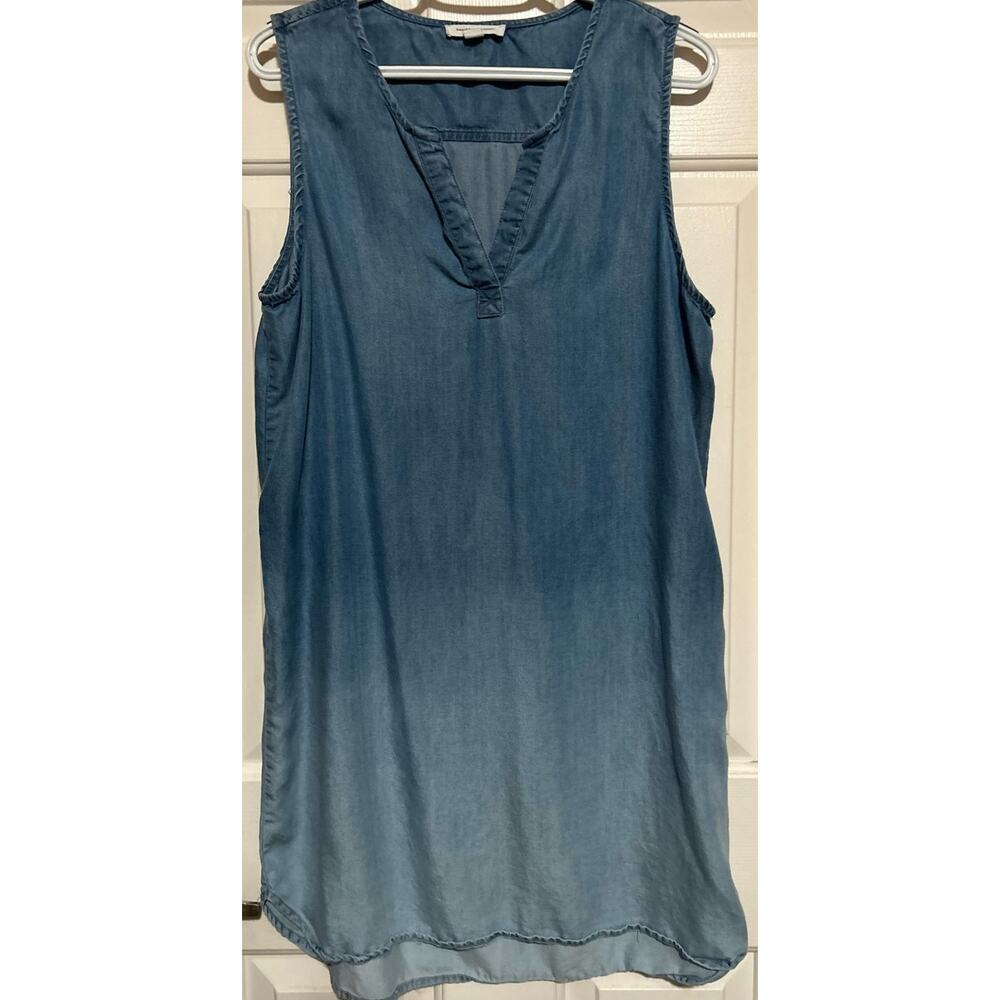 BeachLunchLounge Collection Women's Blue Denim Ombree Sleeveless Cover Up Size L